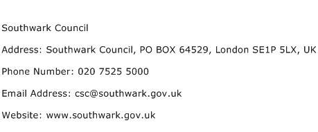 Referrals to supported housing projects. . Southwark council benefits contact number